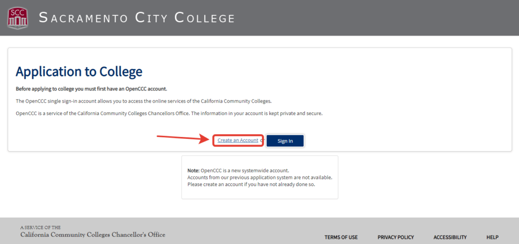 Sacramento City College Application